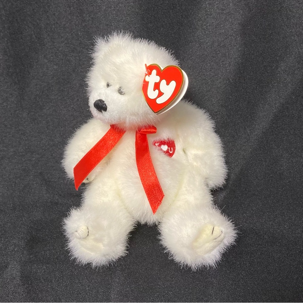 ⭐️ Vintage 1993 Amore The Polar Bear Ty Beanie Baby Attic Treasures Collection